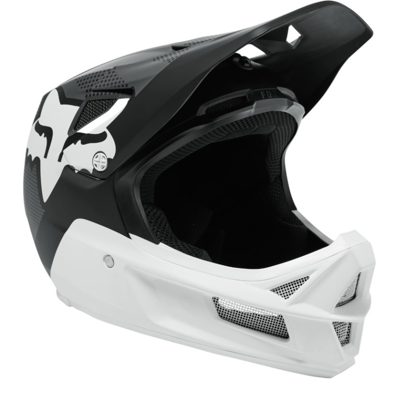 CASCO FOX RAMPAGE COMP [NEGRO/BLANCO]