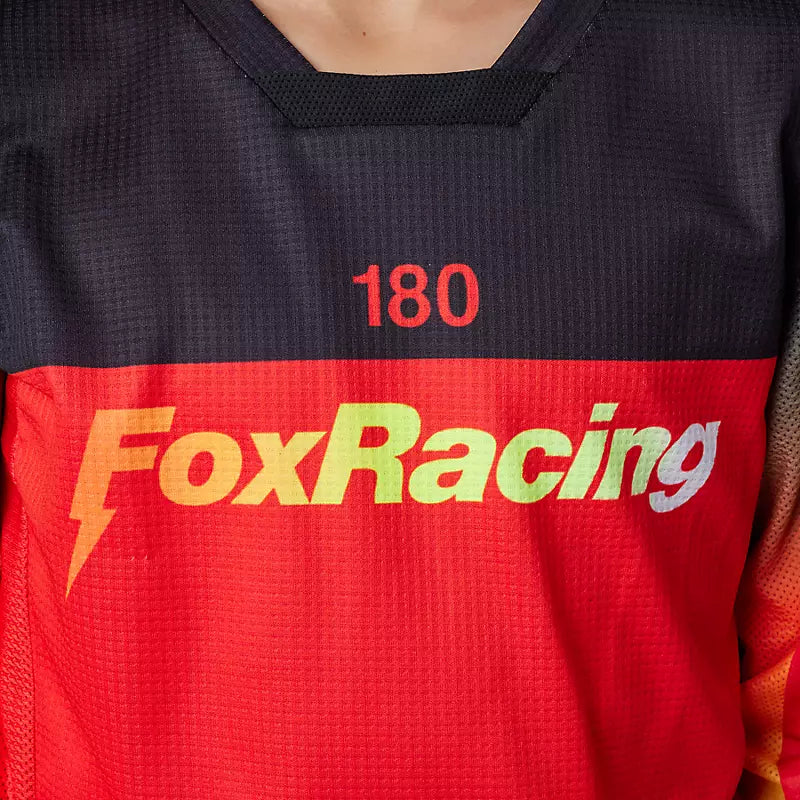 JERSEY FOX 180 STATK PARA NIÑOS [FLO RED]