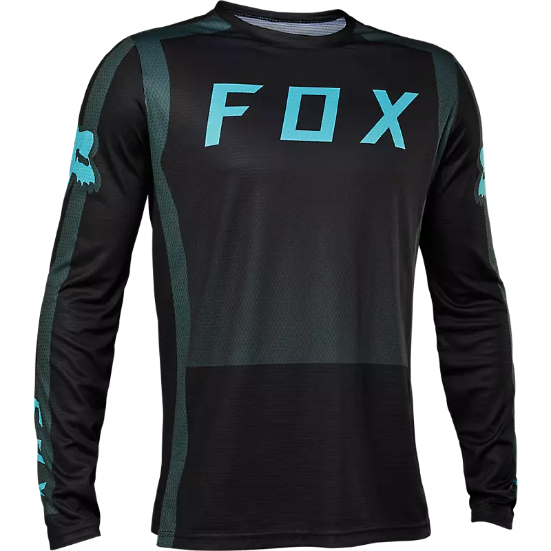 JERSEY FOX DEFEND LS "RACE" [NEGRO] (PARA NIÑOS)