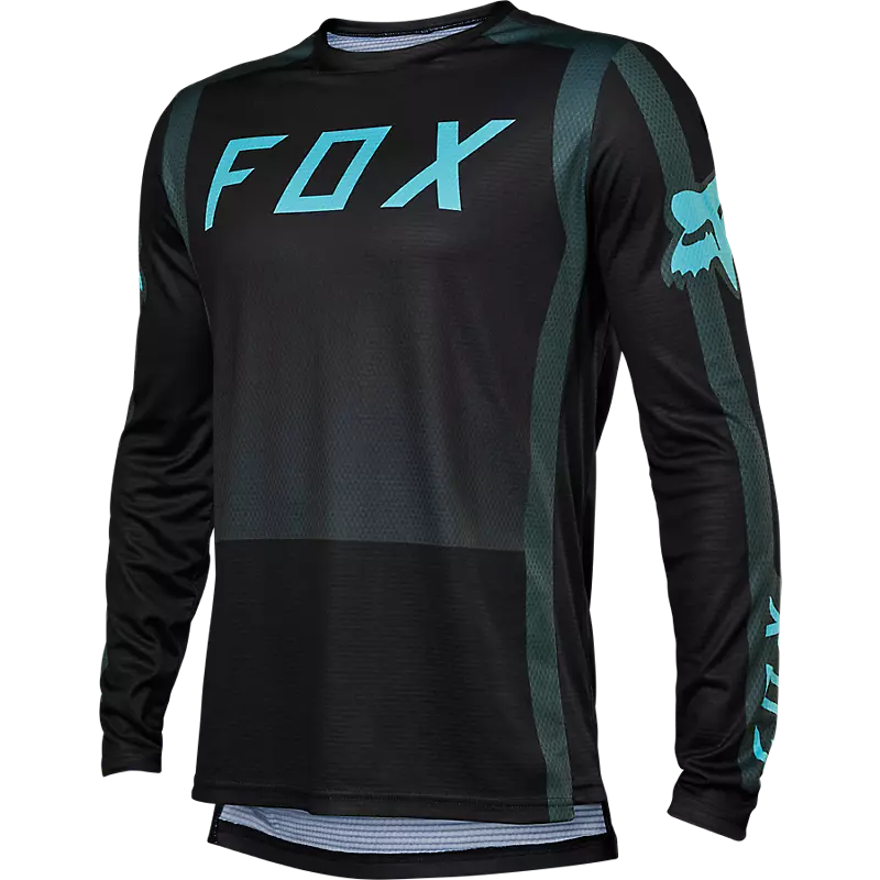 JERSEY FOX DEFEND LS "RACE" [NEGRO] (PARA NIÑOS)
