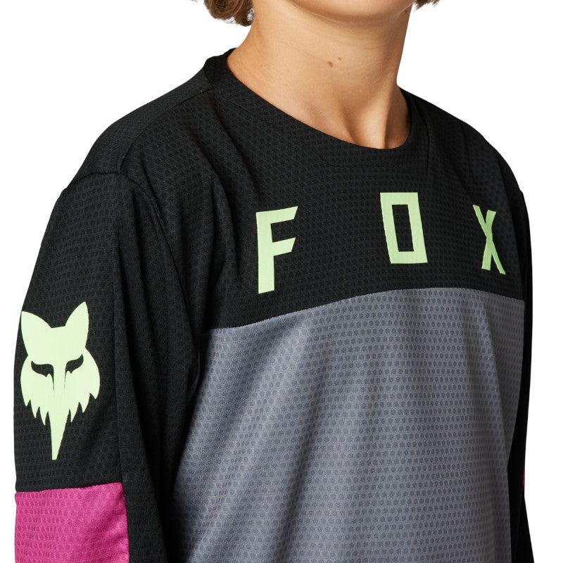 JERSEY FOX DEFEND LS RACE [NEGRO] (PARA NIÑOS)