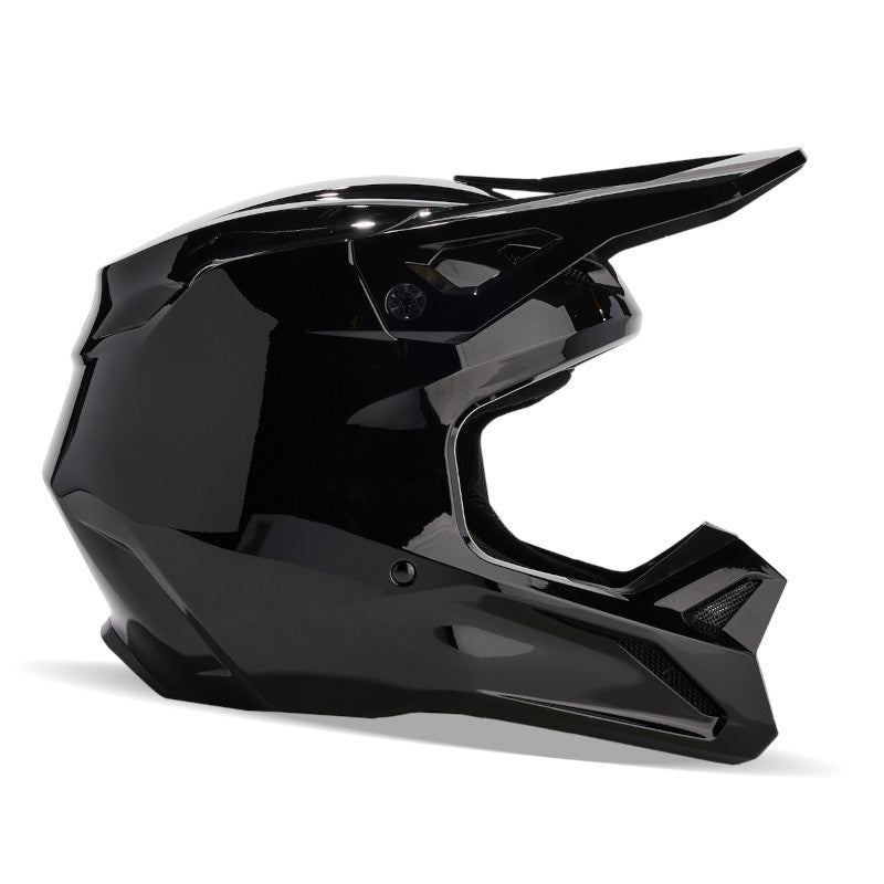 CASCO FOX V1 SOLID [NEGRO BRILLANTE]