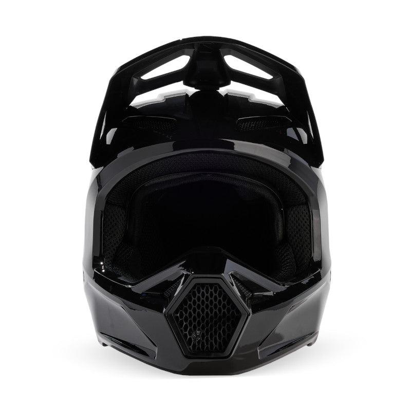 CASCO FOX V1 SOLID [NEGRO BRILLANTE]