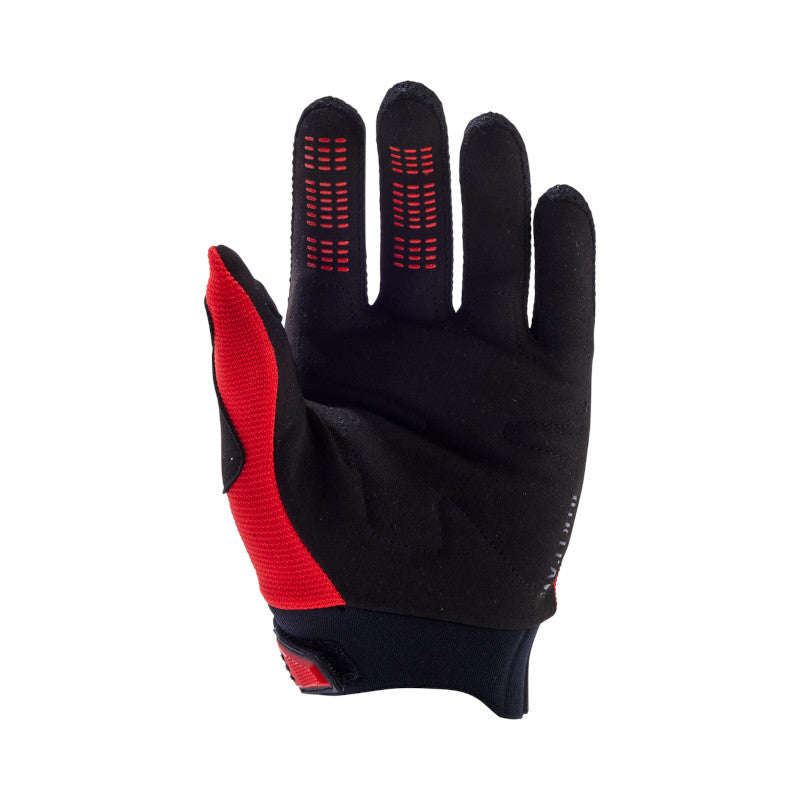 GUANTES FOX DIRTPAW [NEGRO/ROJO] (PARA NIÑOS)
