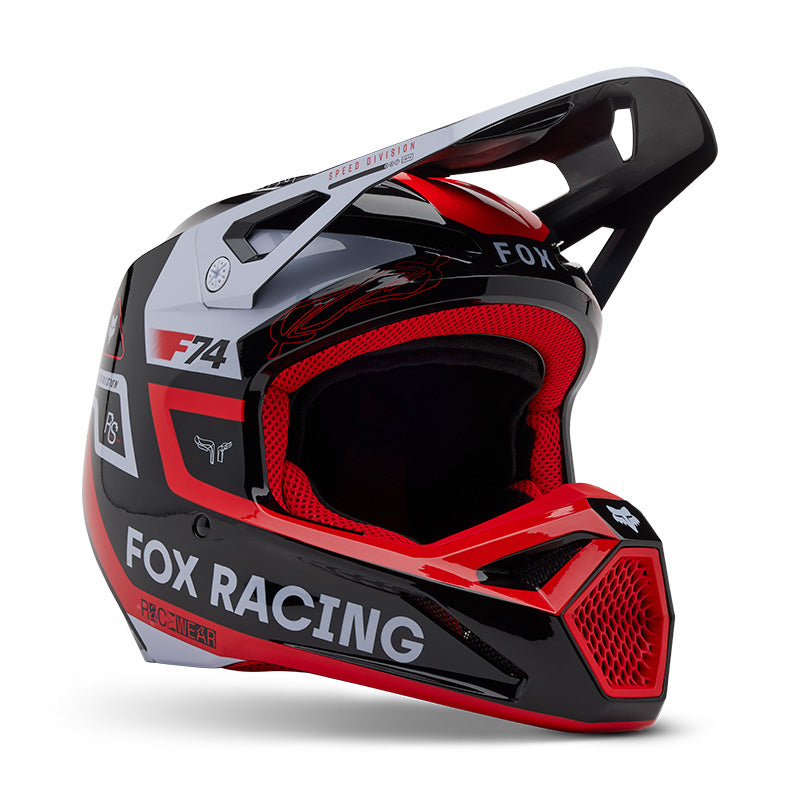 CASCO FOX V1 RACE SPEC [ROJO] (PARA NIÑOS)