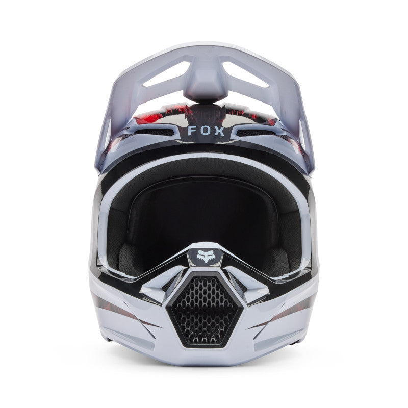 CASCO FOX V1 KAIROS [BLANCO/ROJO]