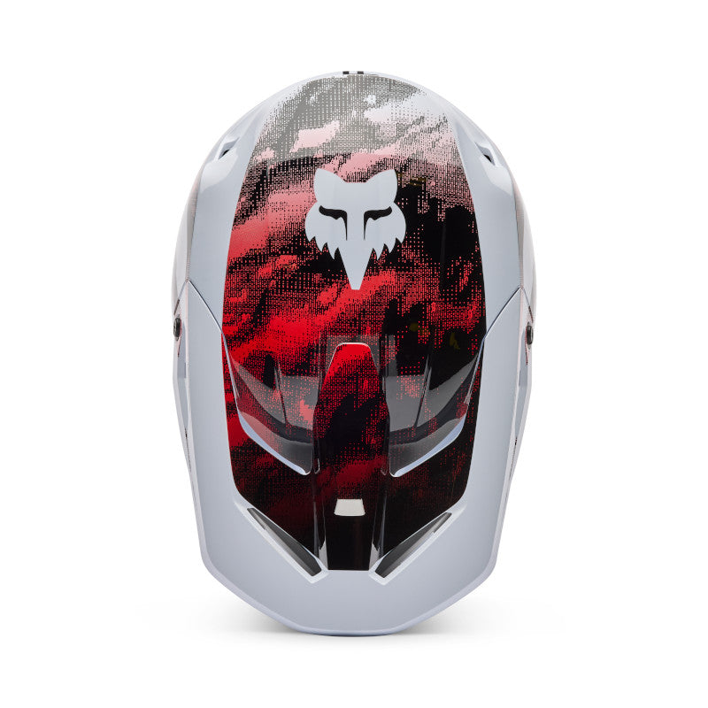 CASCO FOX V1 KAIROS [BLANCO/ROJO]