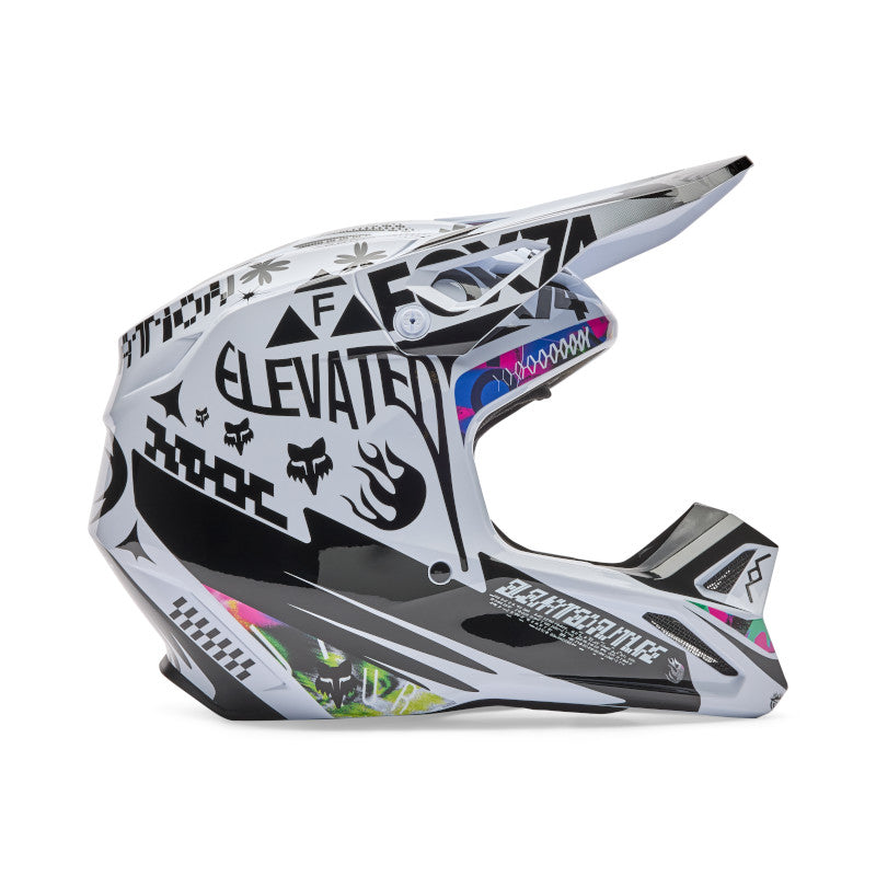 CASCO FOX V1 IMAGE COSMO [BLANCO/NEGRO]