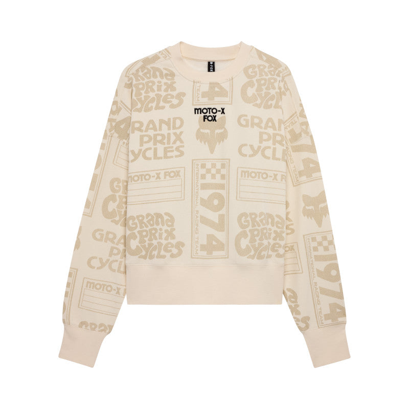 BUZO FOX CIRCA 74 OVERSIZED [CREMA] (PARA DAMAS)