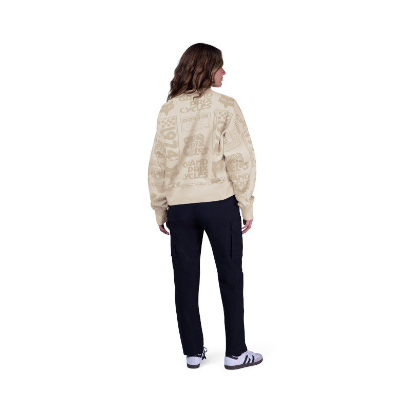 BUZO FOX CIRCA 74 OVERSIZED [CREMA] (PARA DAMAS)