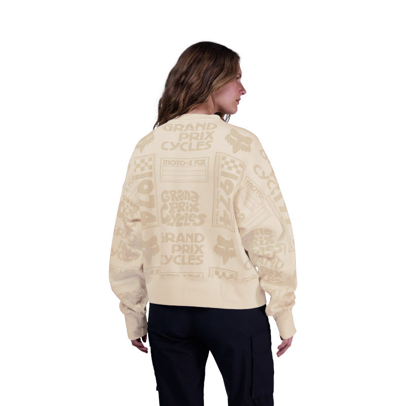 BUZO FOX CIRCA 74 OVERSIZED [CREMA] (PARA DAMAS)