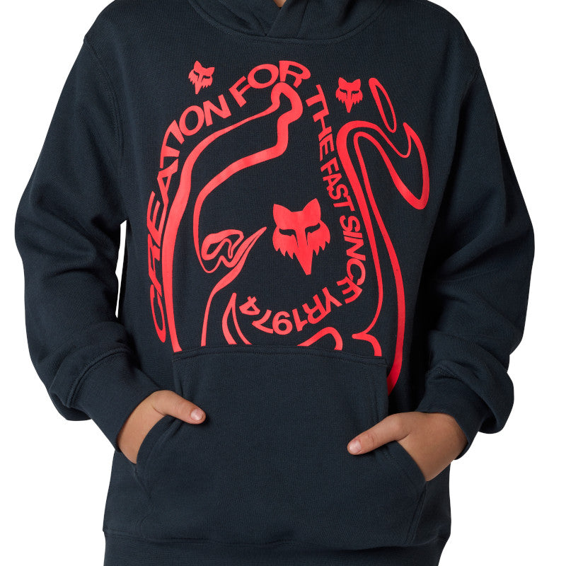 BUZO FOX VISION PO OVERSIZED [AZUL OSCURO/ ROJO] (PARA NIÑOS)
