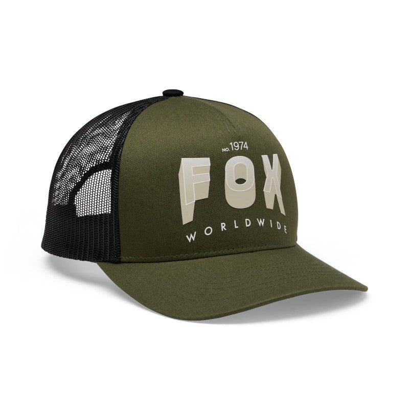 GORRA FOX BLOCK MESH TRUCKER UNISEX [VERDE OSCURO]