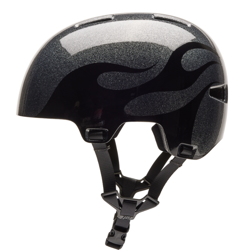 CASCO FOX FLIGHT SILVER METAL CE [NEGRO BRILLANTE]